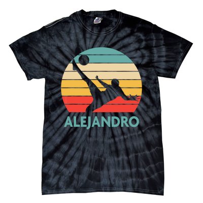 Alejandro Name Gift Personalized Soccer Tie-Dye T-Shirt