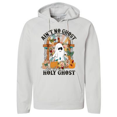 AinT No Ghost But The Holy Ghost Ghost Christian Halloween Performance Fleece Hoodie