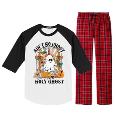 AinT No Ghost But The Holy Ghost Ghost Christian Halloween Raglan Sleeve Pajama Set