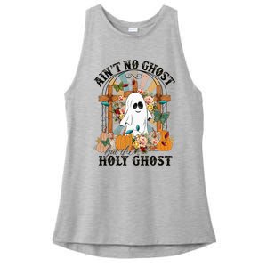 AinT No Ghost But The Holy Ghost Ghost Christian Halloween Ladies PosiCharge Tri-Blend Wicking Tank