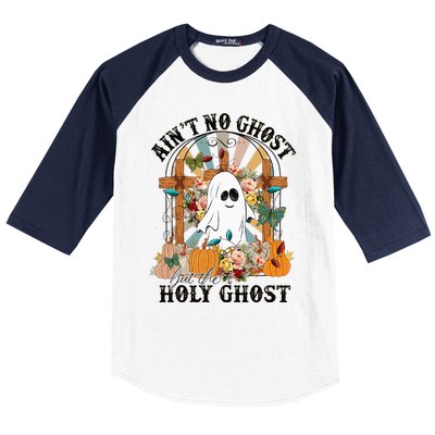 AinT No Ghost But The Holy Ghost Ghost Christian Halloween Baseball Sleeve Shirt