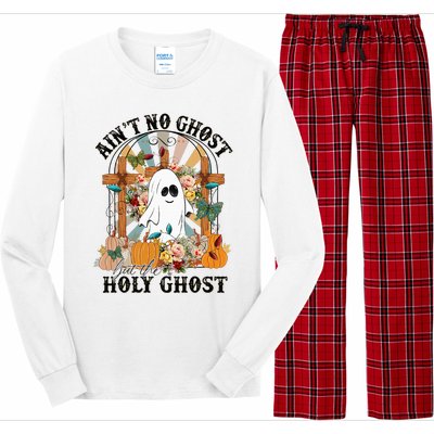 AinT No Ghost But The Holy Ghost Ghost Christian Halloween Long Sleeve Pajama Set