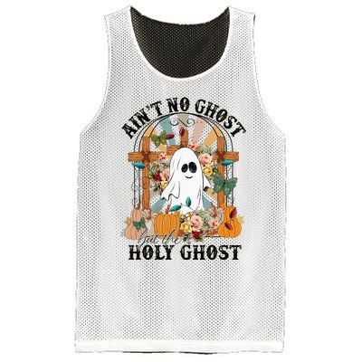 AinT No Ghost But The Holy Ghost Ghost Christian Halloween Mesh Reversible Basketball Jersey Tank