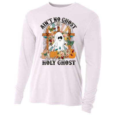 AinT No Ghost But The Holy Ghost Ghost Christian Halloween Cooling Performance Long Sleeve Crew