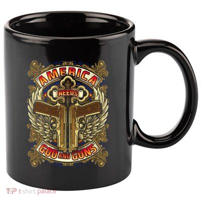 America Needs God And Guns 11oz C Handle Ceramic Mug