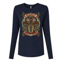 America Needs God And Guns Womens Cotton Relaxed Long Sleeve T-Shirt