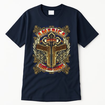 America Needs God And Guns Tall T-Shirt
