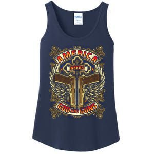 America Needs God And Guns Ladies Essential Tank