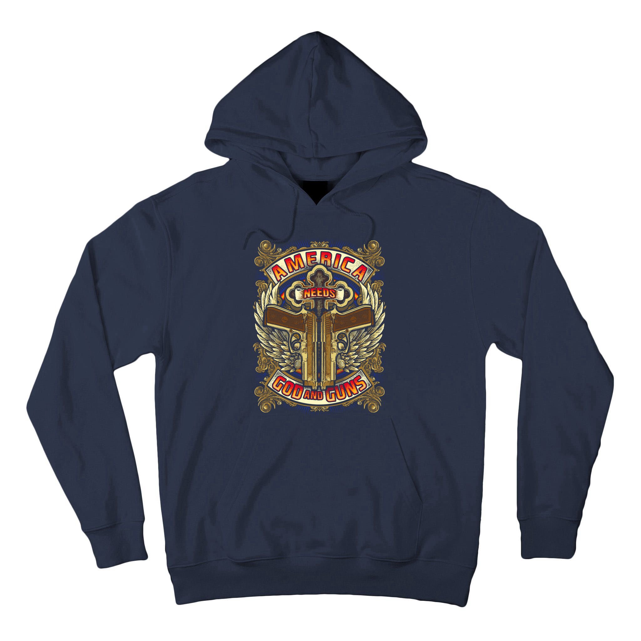 America Needs God And Guns Tall Hoodie