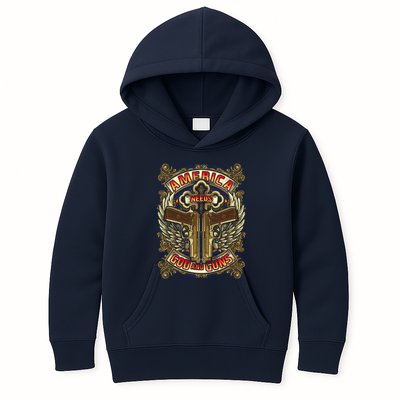 America Needs God And Guns Kids Hoodie