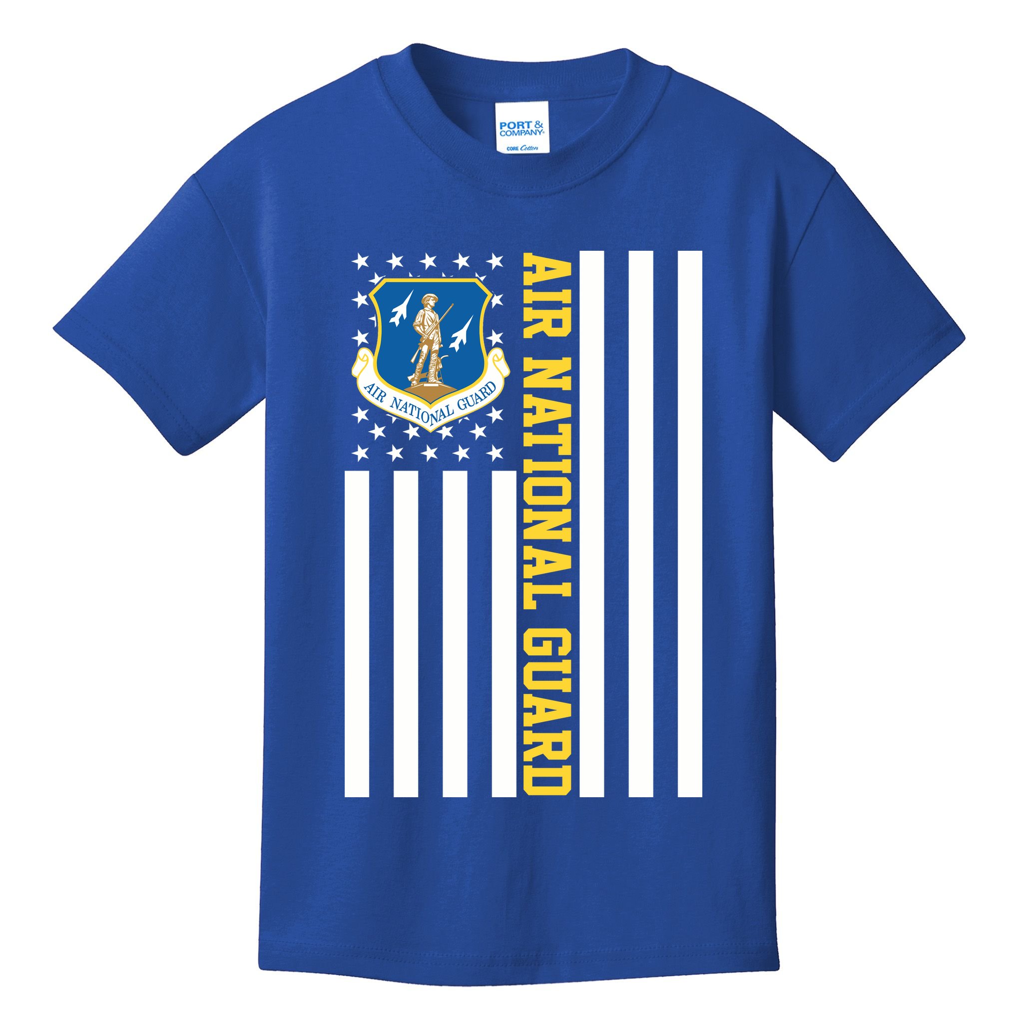 Air National Guard American Flag Gift Kids T-Shirt