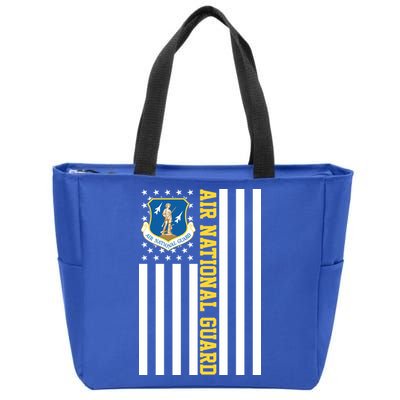 Air National Guard American Flag Gift Zip Tote Bag