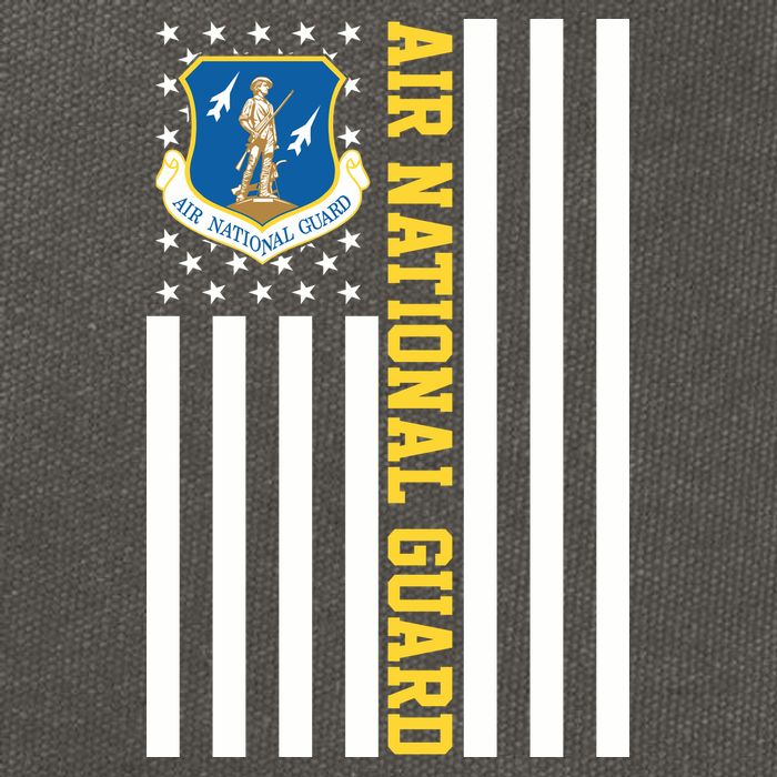 Air National Guard American Flag Gift Cotton Canvas Backpack