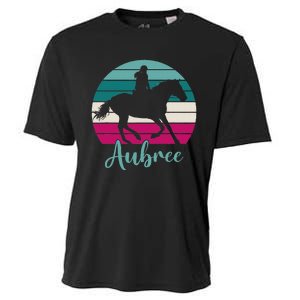 Aubree Name Gift Equestrian Aubree Horse Girl Cooling Performance Crew T-Shirt