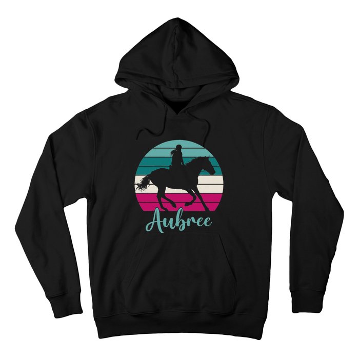 Aubree Name Gift Equestrian Aubree Horse Girl Hoodie