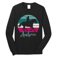 Aubree Name Gift Equestrian Aubree Horse Girl Long Sleeve Shirt