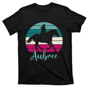 Aubree Name Gift Equestrian Aubree Horse Girl T-Shirt