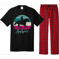 Aubree Name Gift Equestrian Aubree Horse Girl Pajama Set