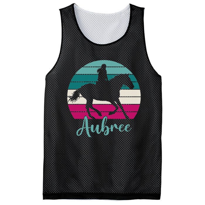 Aubree Name Gift Equestrian Aubree Horse Girl Mesh Reversible Basketball Jersey Tank