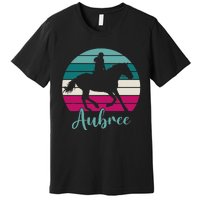 Aubree Name Gift Equestrian Aubree Horse Girl Premium T-Shirt