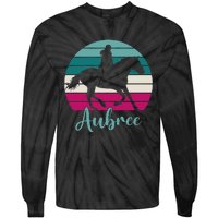 Aubree Name Gift Equestrian Aubree Horse Girl Tie-Dye Long Sleeve Shirt