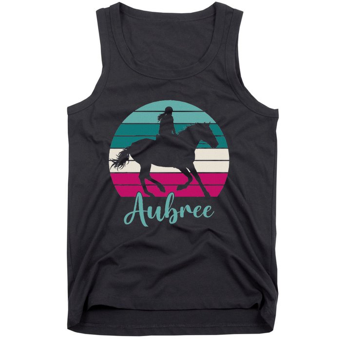 Aubree Name Gift Equestrian Aubree Horse Girl Tank Top