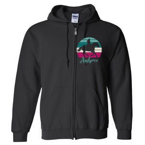 Aubree Name Gift Equestrian Aubree Horse Girl Full Zip Hoodie