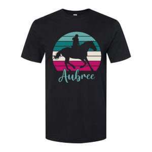 Aubree Name Gift Equestrian Aubree Horse Girl Softstyle CVC T-Shirt