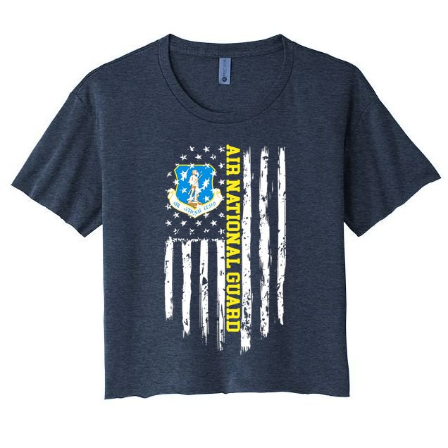 Air National Guard American Flag Crop Top