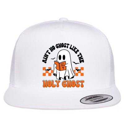 AinT No Ghost Like The Holy Ghost Halloween Christian Jesus Long Sleeve Flat Bill Trucker Hat