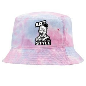 Art Never Goes Out Of Style Horror Clown Tie-Dyed Bucket Hat