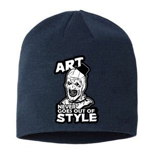 Art Never Goes Out Of Style Horror Clown Sustainable Beanie