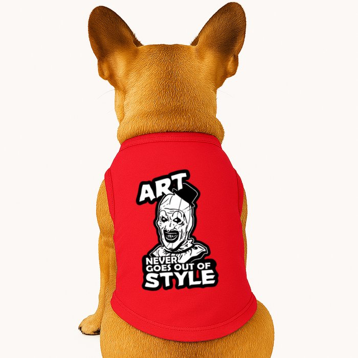 Art Never Goes Out Of Style Horror Clown Doggie Tank