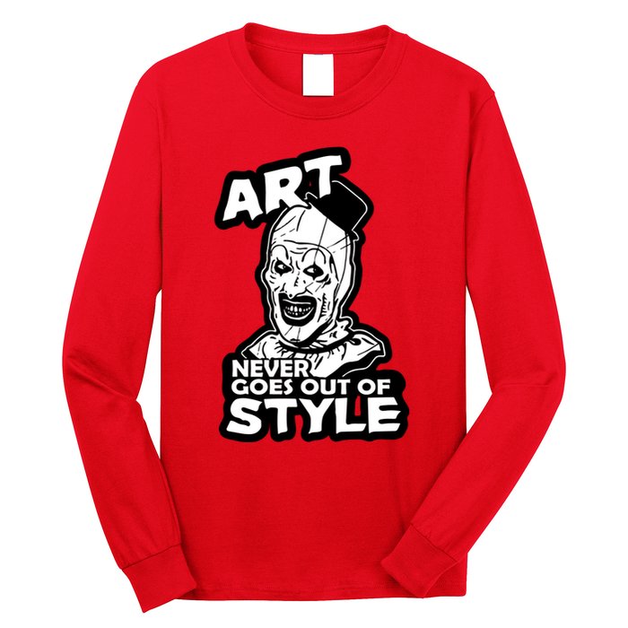 Art Never Goes Out Of Style Horror Clown Long Sleeve Shirt