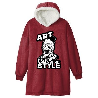 Art Never Goes Out Of Style Horror Clown Hooded Wearable Blanket