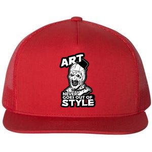 Art Never Goes Out Of Style Horror Clown Flat Bill Trucker Hat