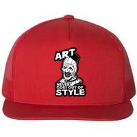 Art Never Goes Out Of Style Horror Clown Flat Bill Trucker Hat