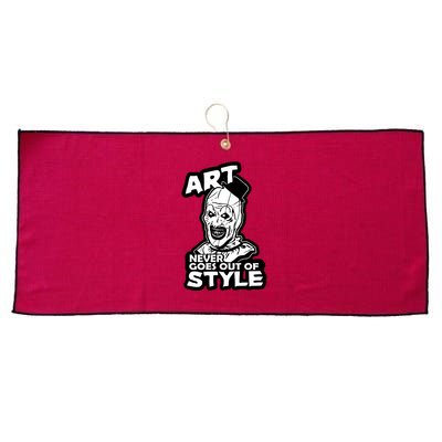 Art Never Goes Out Of Style Horror Clown Large Microfiber Waffle Golf Towel
