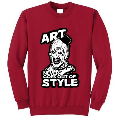 Art Never Goes Out Of Style Horror Clown Tall Sweatshirt