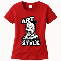 Art Never Goes Out Of Style Horror Clown Womens T-Shirt