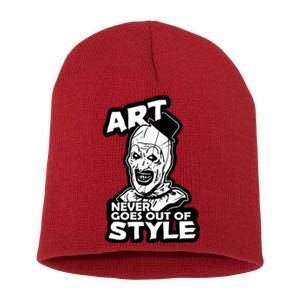 Art Never Goes Out Of Style Horror Clown Short Acrylic Beanie