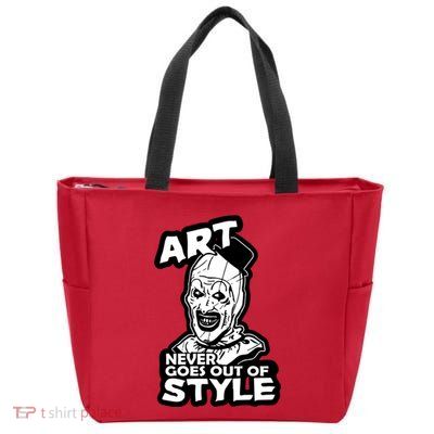 Art Never Goes Out Of Style Horror Clown Zip Tote Bag