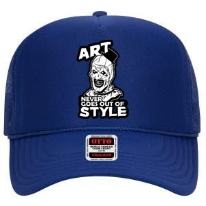 Art Never Goes Out Of Style Horror Clown High Crown Mesh Back Trucker Hat