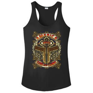 America Needs God And Guns Ladies PosiCharge Competitor Racerback Tank