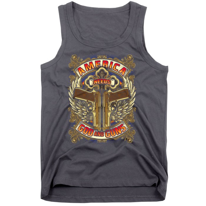 America Needs God And Guns Tank Top