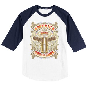 America Needs God And Guns Baseball Sleeve Shirt