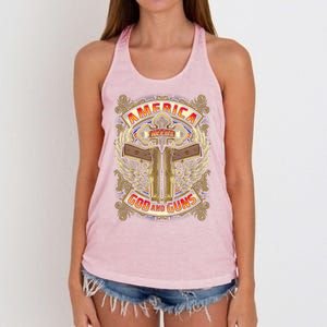 America Needs God And Guns Women's Knotted Racerback Tank