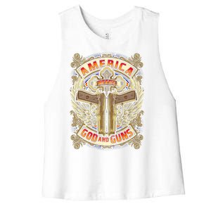 America Needs God And Guns Women's Racerback Cropped Tank