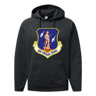 Air National Guard Military Veteran Patriotic Performance Fleece Hoodie