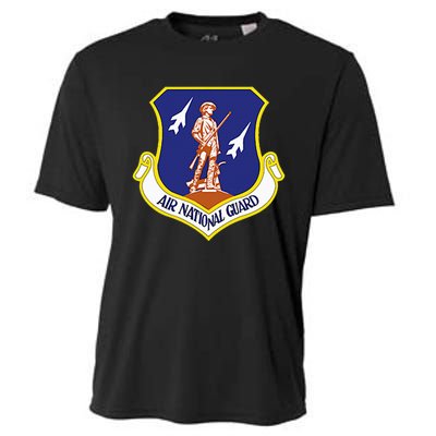 Air National Guard Military Veteran Patriotic Cooling Performance Crew T-Shirt